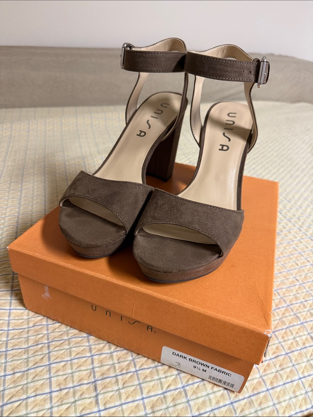 Unisa Women's Joani Open Toe Platform Heels 9.5 👠